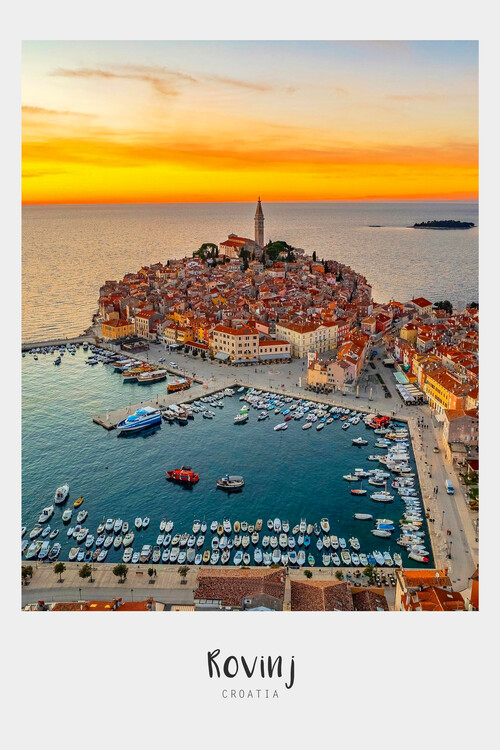 Poster Rovinj - CROATIA: Sunset in the most beautiful city