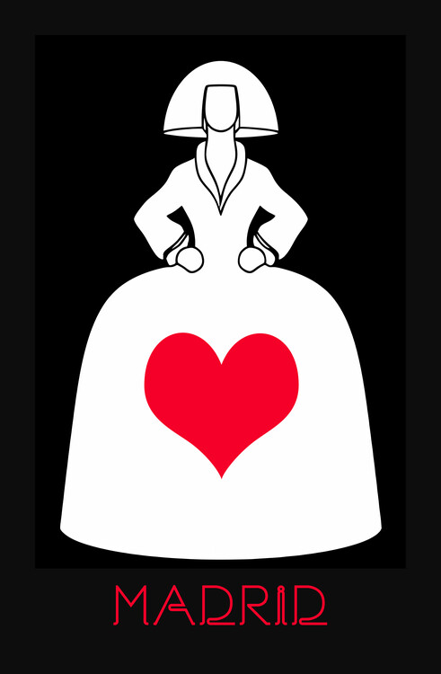 Plakat MADRID - Spain: 'Menina' of Velazquez, Queen of Hearts