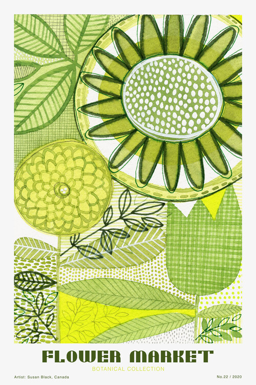 Poster Susan Black - Flower Market - Botanical Gollection 22