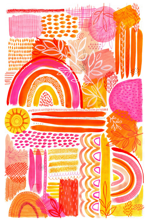 Poster Susan Black - Colourful Rainbow