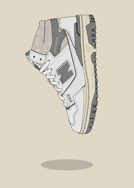 Poster fly sneaker NB 650 gray