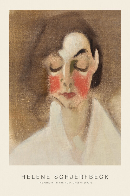 Poster The Girl with the Rosy cheeks - Helene Schjerfbeck