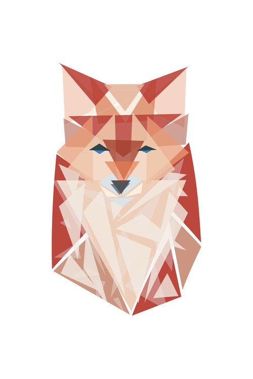Canvas Print Geometric Fox