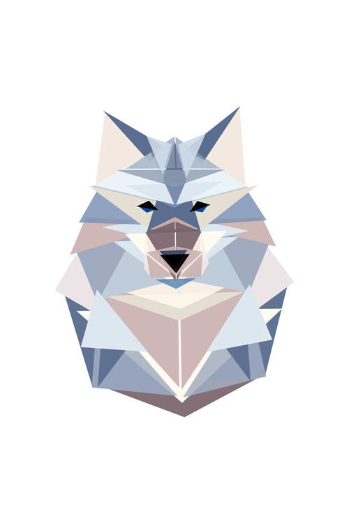 Poster Geometric Wolf