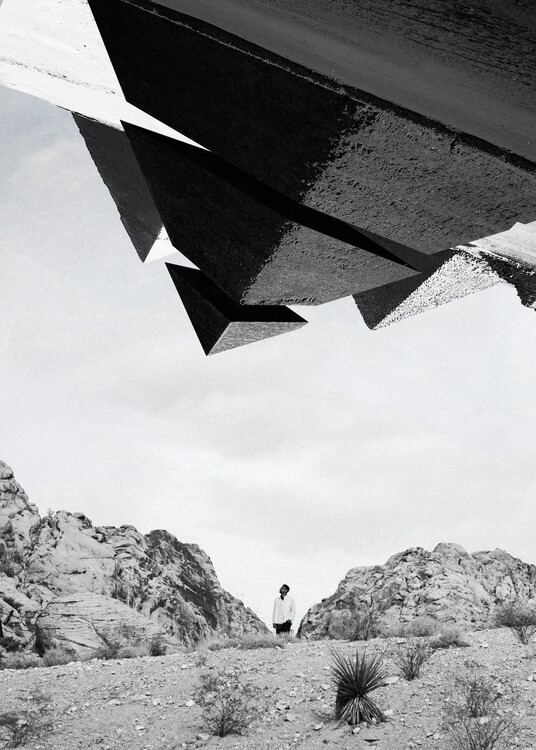 Canvas Print Black Pyramids