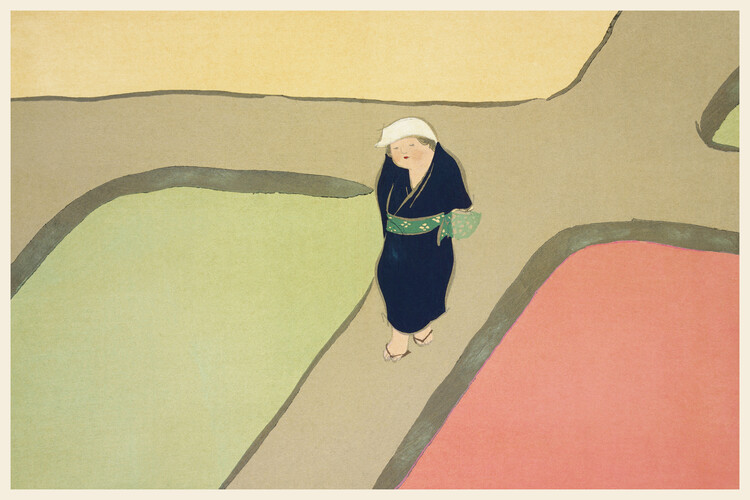 Poster A Path through the Fields from Momoyogusa - Kamisaka Sekka