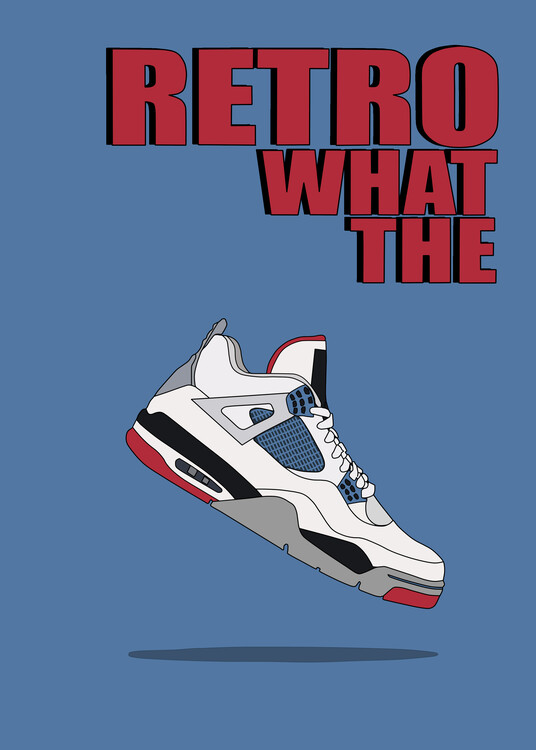 Poster retro what the sneakers