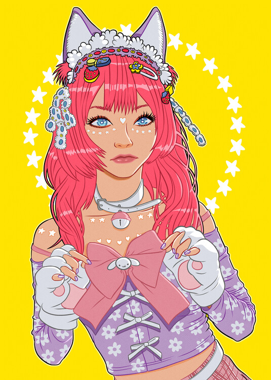 Póster Kawaii japan girl