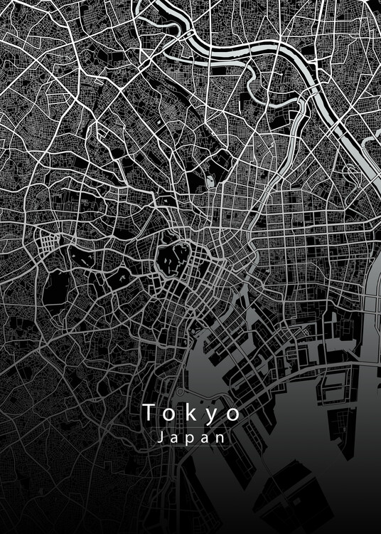 Plakat Tokyo Japan City Map
