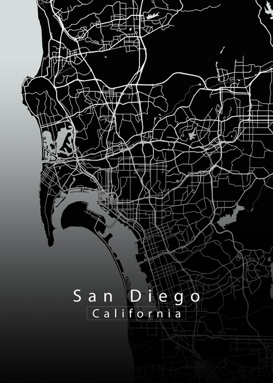 Poster San Diego California City Map