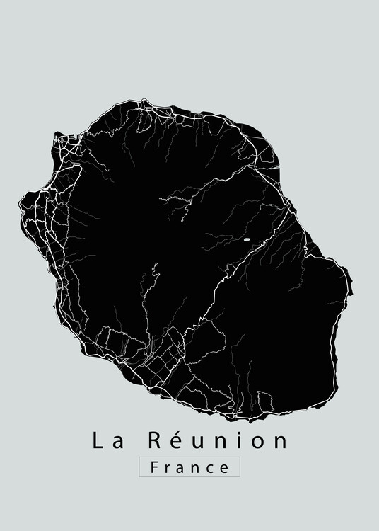 Poster La Reunion France City Map