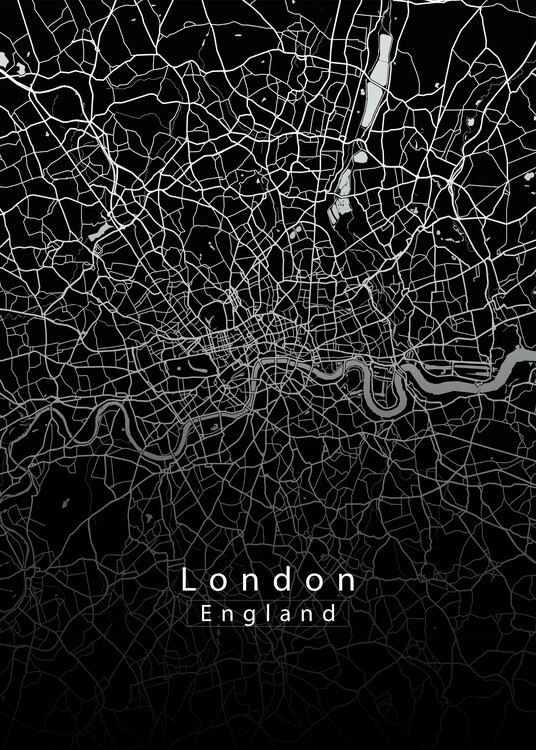 Plakat London England City Map