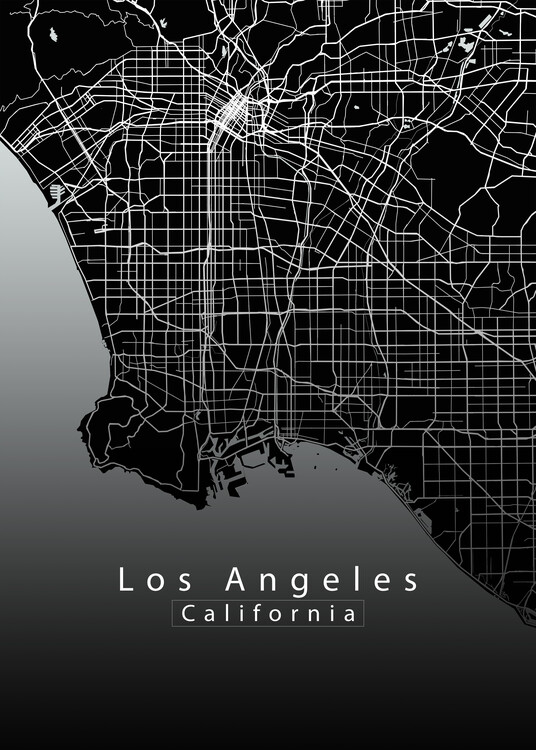 Plakat Los Angeles California City Map