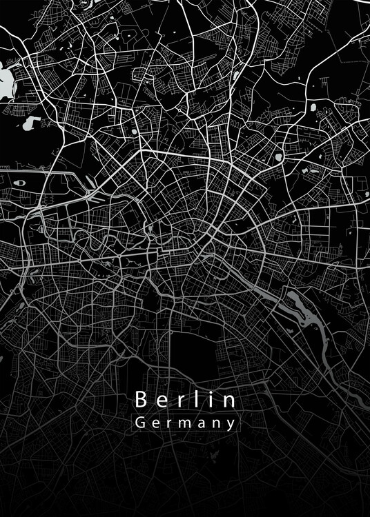 Plakat Berlin Germany City Map