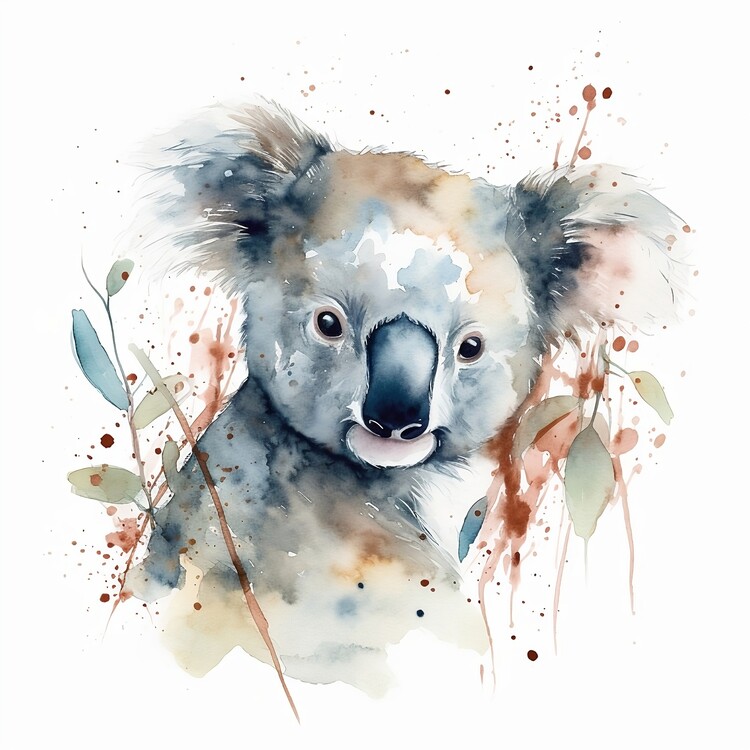 Poster Koala bear watercolor image