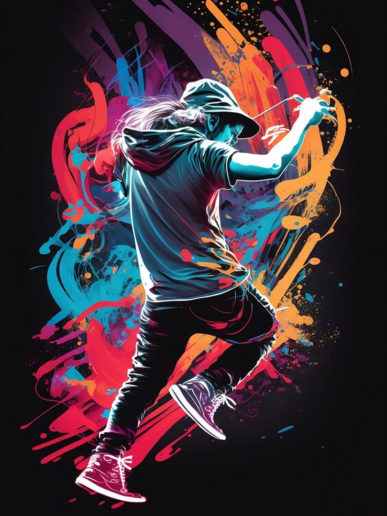 Poster Colorful Hip Hop Dance