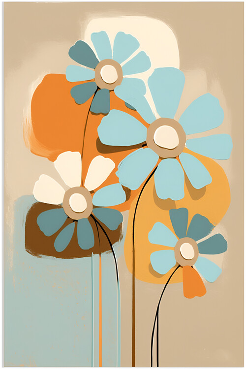 Плакат Abstract flowers