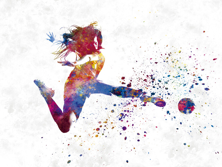 Poster female soccer player