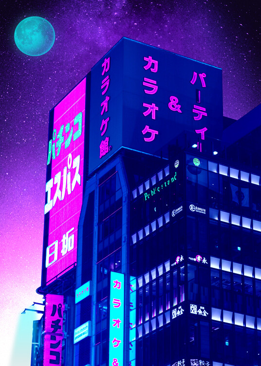 Poster Tokyo sky at night