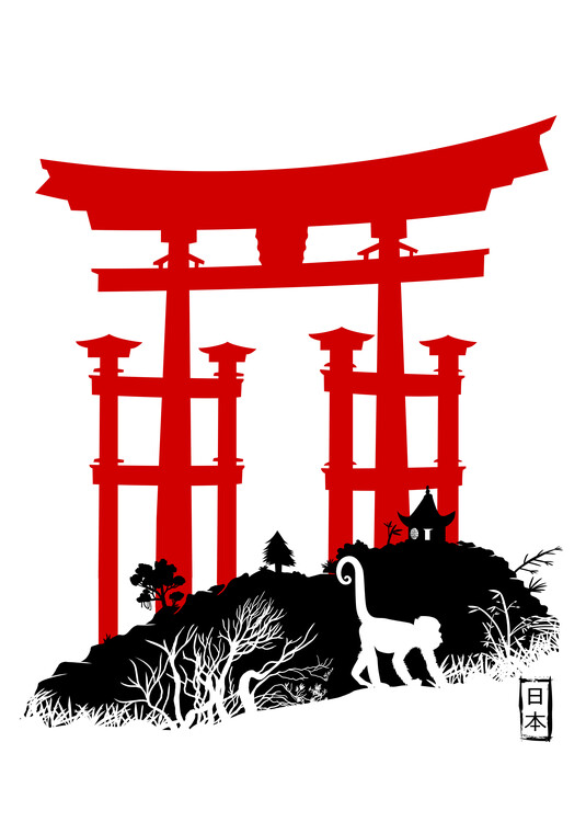 Póster Torii in japan