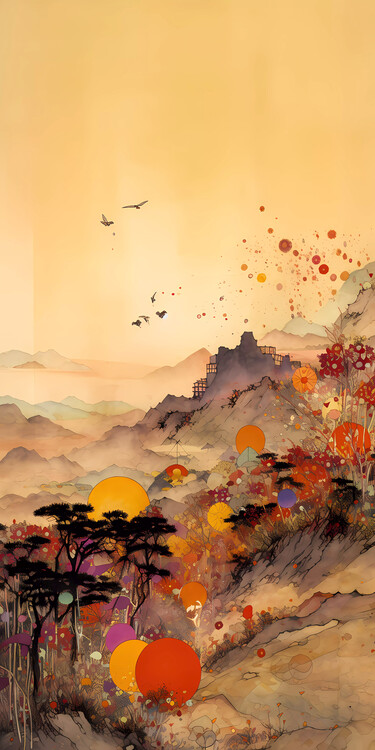 Poster CHINESE ART: Splendor of the sacred mountain: Vertical XL