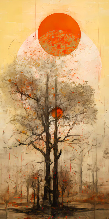 Poster CHINESE ART: Heavenly Dragon's Garden: Vertical XL