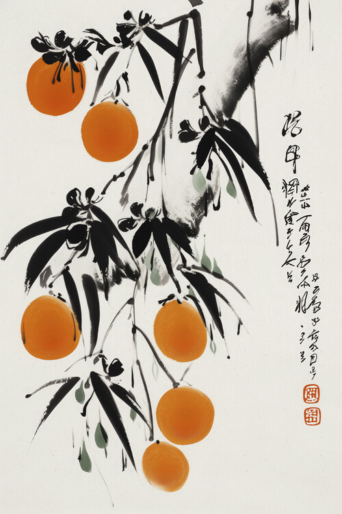 Canvas Print Japanese Oranges