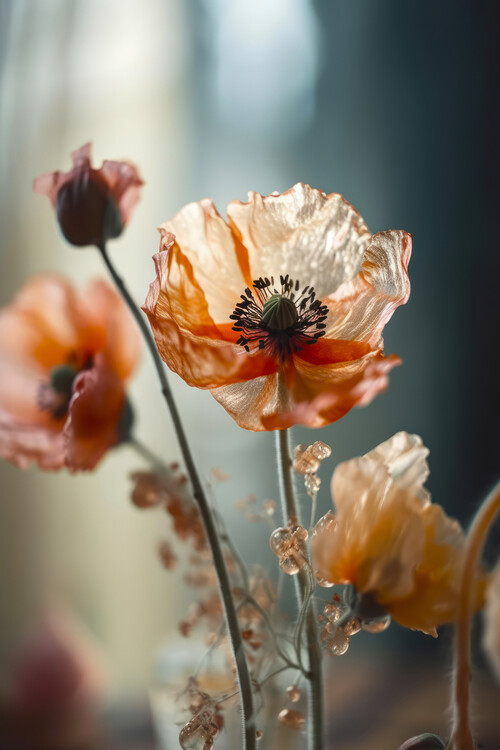 Canvas Print Transparent Poppy