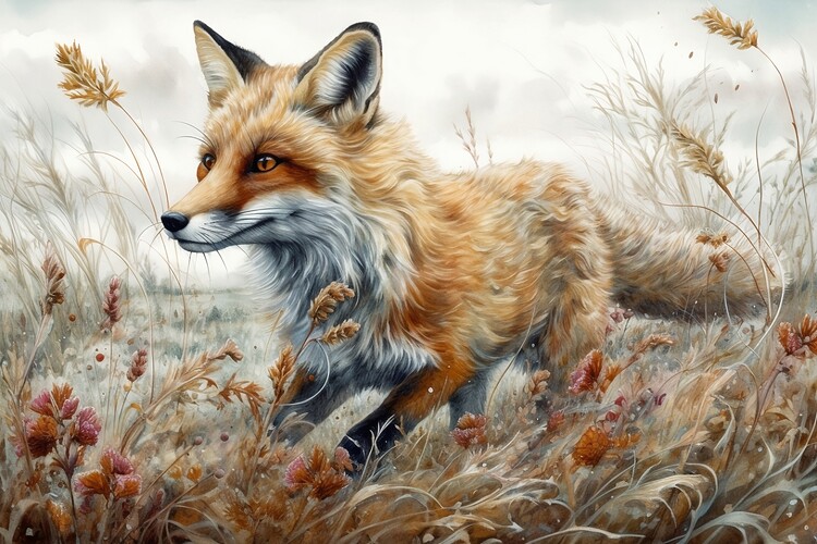 Poster Autumn fox