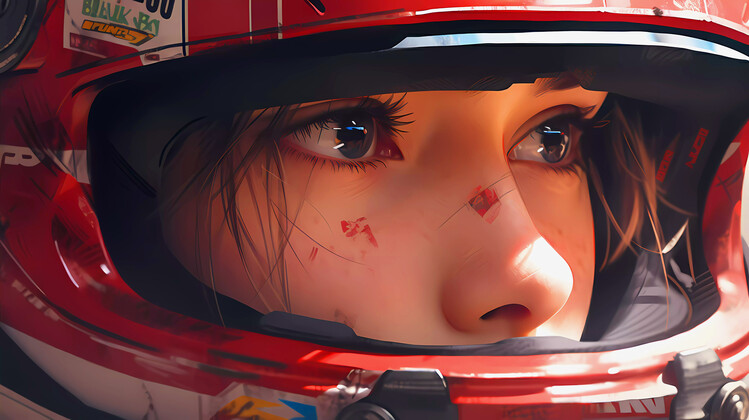 Juliste Driver Girl's GRAND PRIX: A Close-Up Look of Racing cars