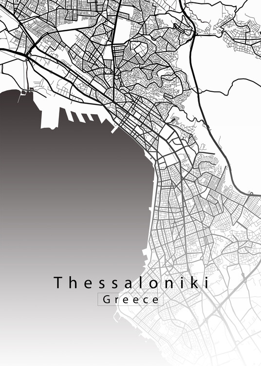 Plakat Thessaloniki Greece City Map
