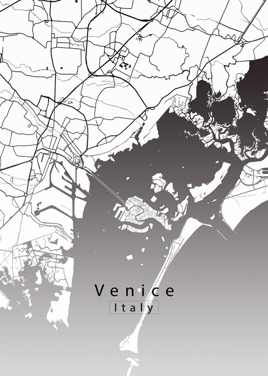 Plakat Venice Italy City Map