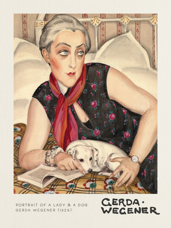 Poster Portrait of a Lady & a Dog (Queer / LGBTQ) - Gerda Wegener