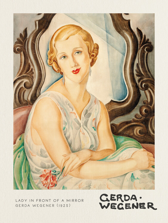Canvas Print Lady in front of a Mirror (Queer / LGBTQ) - Gerda Wegener