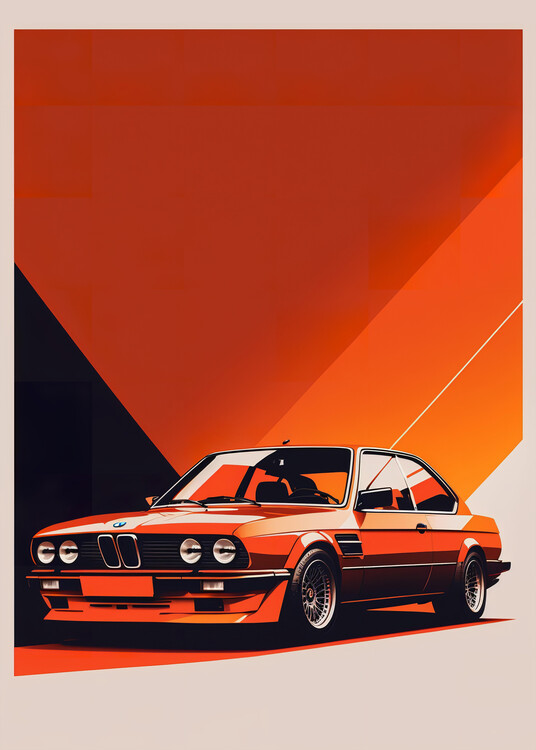 Poster E36 Retro Car Vintage