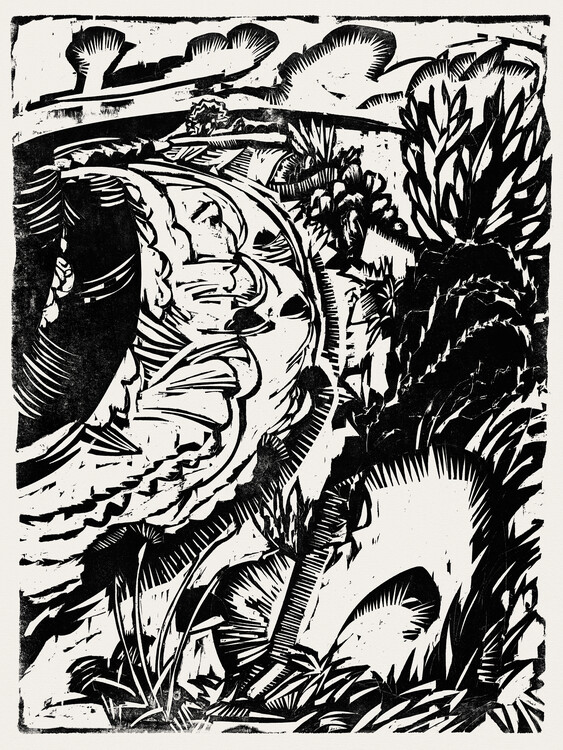 Póster Dune Landscape with a Curving Bay - Ernst Ludwig Kirchner