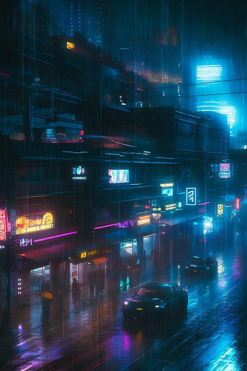 Poster Sci-Fi Shopping Street