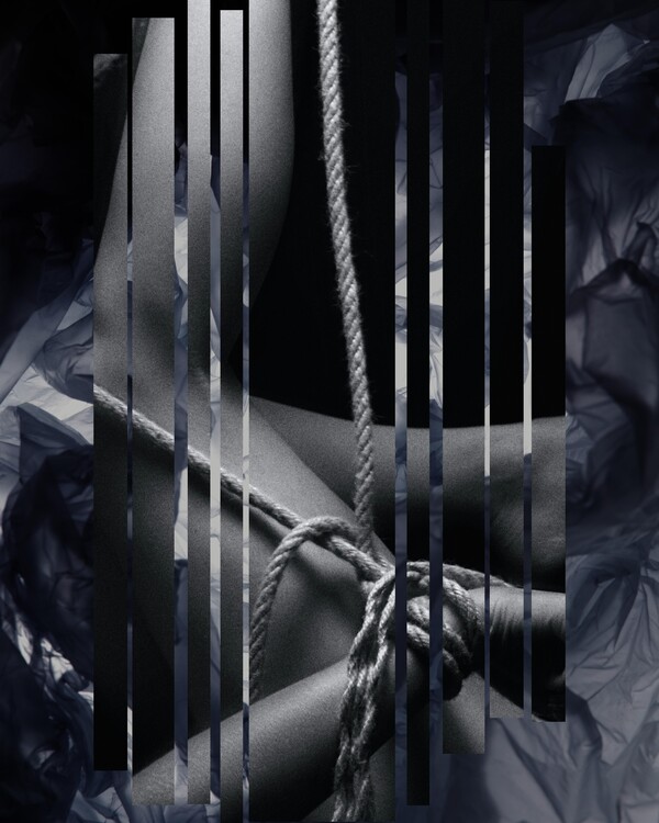 Плакат Shibari Black and White Woman Bondage Art Decor | Sensual