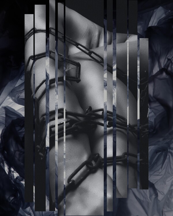 Плакат Shibari Black and White Woman Bondage Art Decor | Sensual