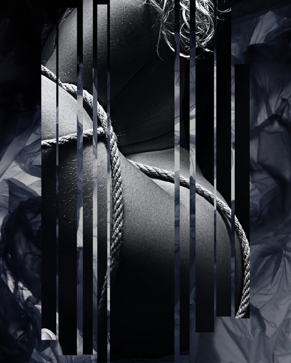 Плакат Shibari Black and White Woman Bondage Art Decor | Sensual