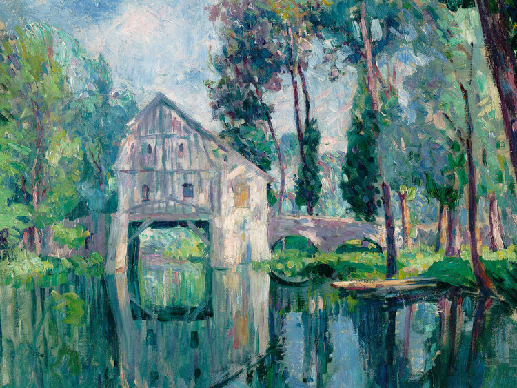 Plakát The Mill (Green Landscape) - Henri Lebasque