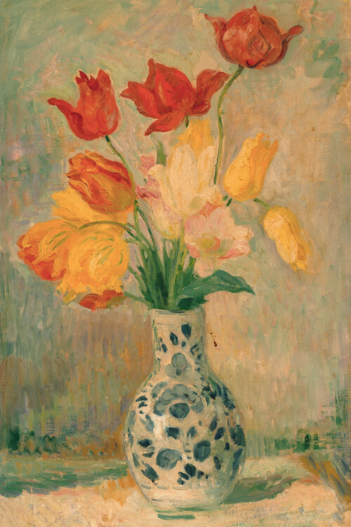 Plakát Vase of Tulips (Vintage Still Life) - Henri Lebasque