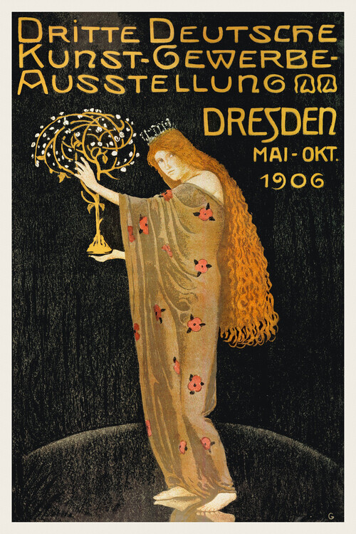 Levně Plakát, Obraz - Otto Gussmann (1906), Gustav Klimt, 26.7 × 40 cm