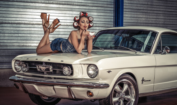 Canvas Print Baby you can drive my Car