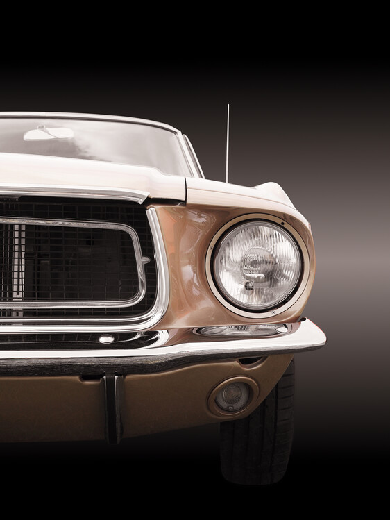 Poster American classic car Mustang Coupe 1968