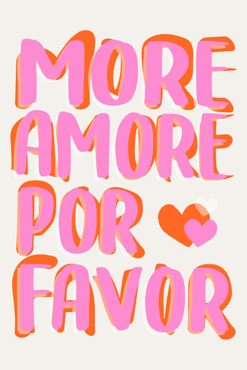 Poster Malou Studio - Popart - More Amore Por Favor
