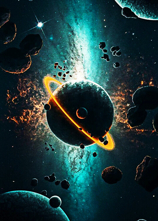 Плакат Rings Planet Space