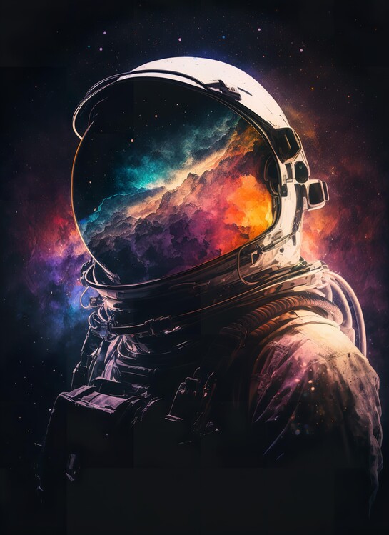 Плакат Comic Astronaut in Space