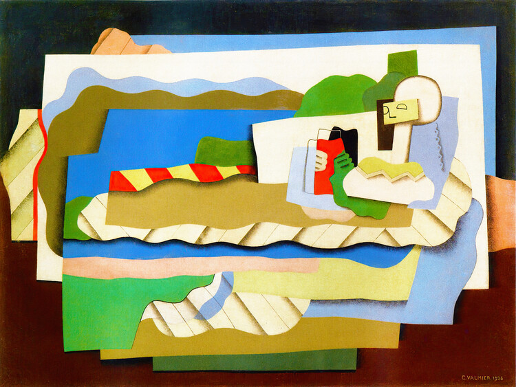 Levně Plakát, Obraz - Reclining Girl, Georges Valmier, 40 × 30 cm