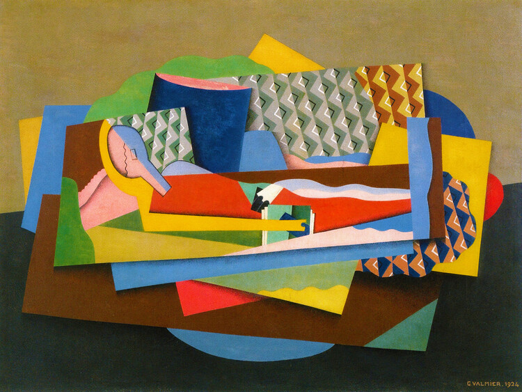 Poster Reclining Woman (Abstract Portrait) - Georges Valmier